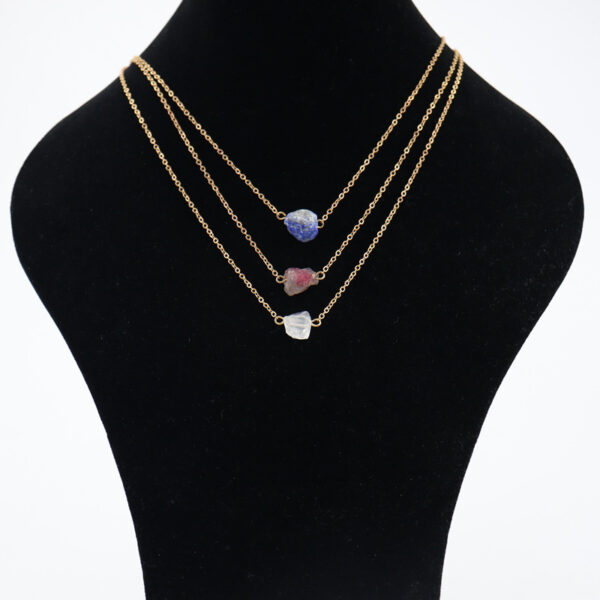 Wholesale Natural Agate Pendant Necklace Cross Chain Handmade Fashion Jewelry Accessory