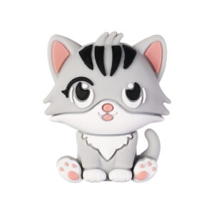 3D Gray Pink Cat