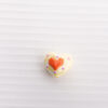 Wholesale Decorative Electroplated Acrylic Heart Beads Blue Pink for DIY Jewelry Craft