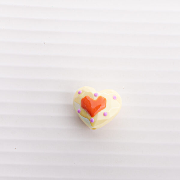 Wholesale Decorative Electroplated Acrylic Heart Beads Blue Pink for DIY Jewelry Craft