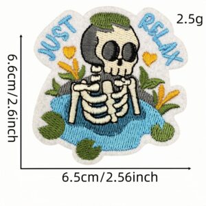 Cartoon skull cloth sticker 11 #