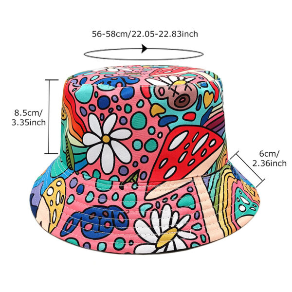 oly-16f8e6f66201ebdc0e5ff856b3a21d9c Wholesale Reversible Mushroom Pattern Bucket Hat Stylish Sun Protection Fashion Accessory Gift Boutique