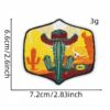 Wholesale Western Cowboy Cactus Denim Patch Machine Embroidery Craft Supply for Bags