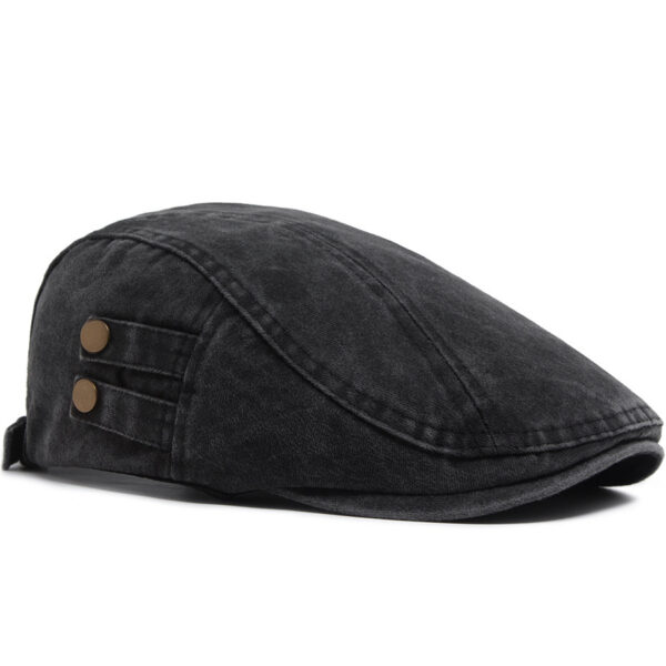 Wholesale Men's Cotton Retro Baseball Cap Double Buttons Navy Blue Everyday Casual