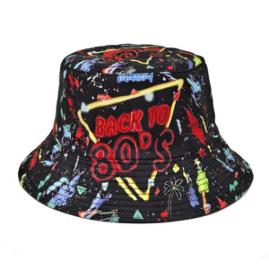 oly-170b5baa7b6e8e00d9908ffb1784f284 Wholesale 80s Print Double Sided Bucket Hat for Sun Protection Stylish Fashion Accessory