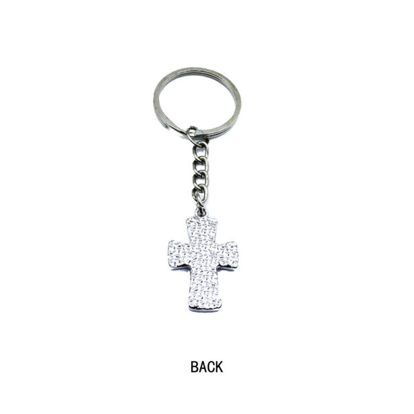 oly-171093fd851dc831ae93aa2726edccff Wholesale Pink Metal Double Cross Keychain European Style Car Key Accessory Boutique Gift