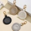 Wholesale White Leather Keychain Card Case Luggage Tag Chic Car Key Accessory Gift