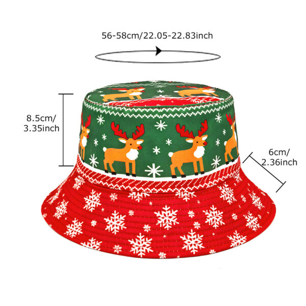 Wholesale Christmas Printed Bucket Hat Chic Fashion Accessory for Gift or Boutique