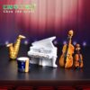Wholesale Cartoon Music Instrument Resin Ornaments Miniature Piano Guitar Desktop Decor Decorative Accent for Home