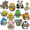 oly-173a6b2d4d6026d43f5ade8b56c7a0f1 Wholesale Polyester Thread Embroidered Cartoon Animal Holding Sign Patch Decorative Sticker Fashion Accessory