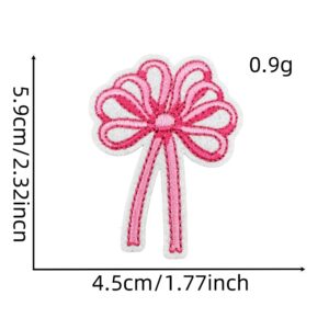 Pink bow cloth patch 1#