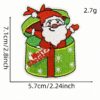 Wholesale Embroidery Thread Green Christmas Cartoon Iron-On Patches for Holiday Decoration