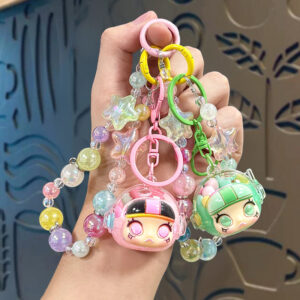 oly-175494f354fb32079353dd97f110296b Wholesale Astronaut Beaded Liquid Bottle Keychain Acrylic Car Key Accessory Gift