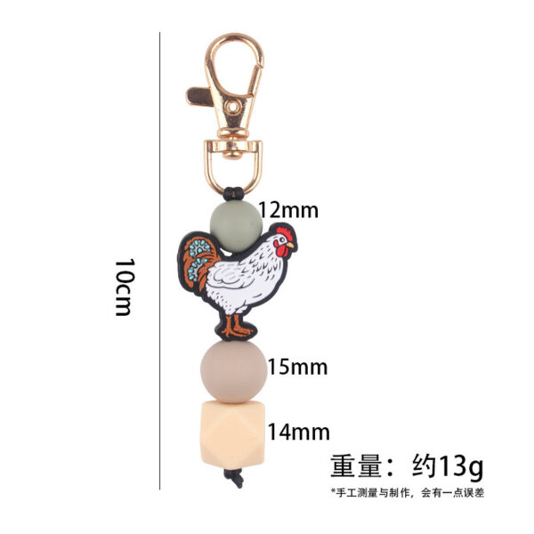 oly-1762e8df8e32072297f04ae04517b7c6 Wholesale Silicone Cartoon Rooster Keychain DIY Handmade Bag Charm Gift for Festival