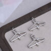 Wholesale Zinc Alloy Double Sided Electroplated White Keychain Pendant DIY Craft