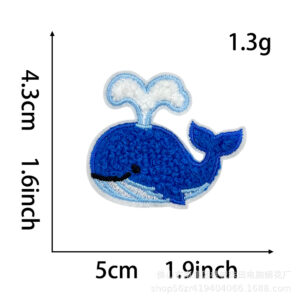 Self-adhesive*whale*towel embroidery