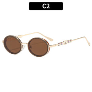 C2-Gold-framed Dark Tea Slices
