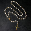 Wholesale Gold Pearl Cross Necklace Layering Jewelry Fashion Accessory Gift