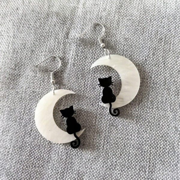 oly-17968e07225c5852adff018bb2f36252 Wholesale Acrylic Cat Earrings Moon Star Design Fashion Jewelry Accessory for Girls