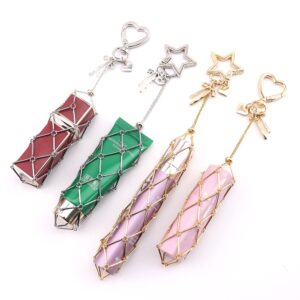 oly-17adc0221f9c082c644a01e246f25c79 Wholesale Love Mirror Metal Mesh Pouch Keychain Fashion Accessory Gift for Bag Decor