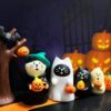 Wholesale Resin Halloween Miniature Scene Decor Clown Cat Pumpkin Design Gift for Home Decor