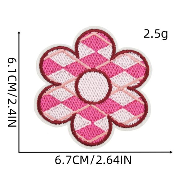 oly-17ca93357436f942909c029ed446bb26 Wholesale Pink Bow Embroidered Patch with Heart Design for Clothing Decoration Fashion Accessory