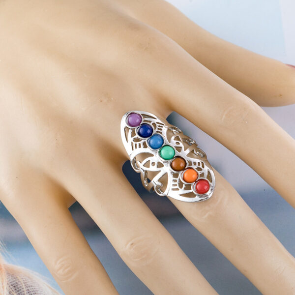 oly-17de7aa128bb1d9c308e8b0b96bdfe94 Wholesale Geometric Colorful Stone Ring Fashion Jewelry Accessory Gift Boutique Resale
