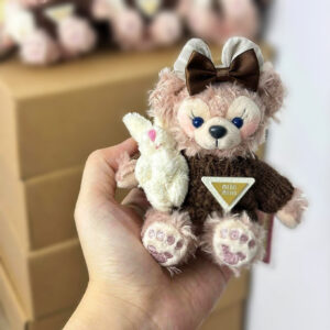 Brown rabbit hug shirley rose [shirley rose] / Approximately 10cm, comes with a rope stopper