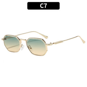 C7-Gold Frame Green and Yellow Stripes