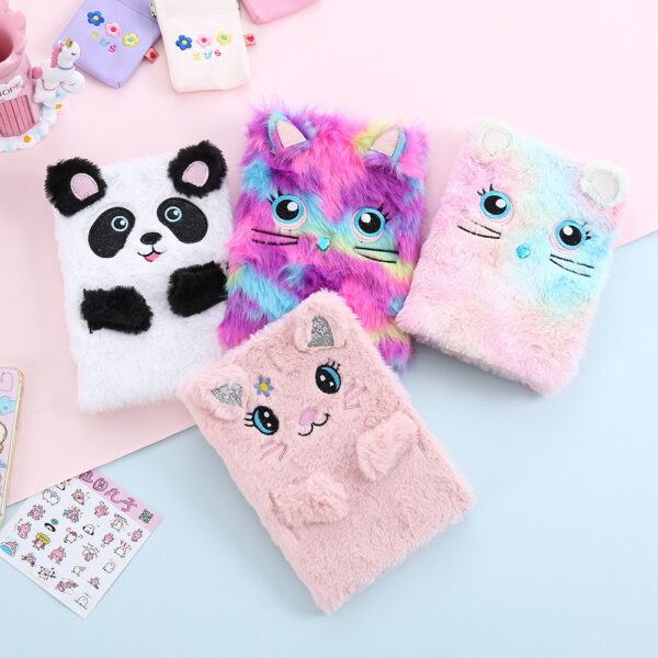 Wholesale Cute Embroidery Cartoon Notebook A5 Loose Leaf Paper Cover Stationery Gift for Children