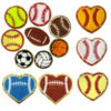 oly-18342cf1323a3cdcc0ee4fb9782f2b29 Wholesale Fashion Yellow Round Softball Chenille Embroidered Patch DIY Fabric Applique, Boutique Craft Supply