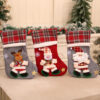 Wholesale Korean Style Plush Santa Christmas Stocking Gift Bag Large 3D Decorative for Candy Resale