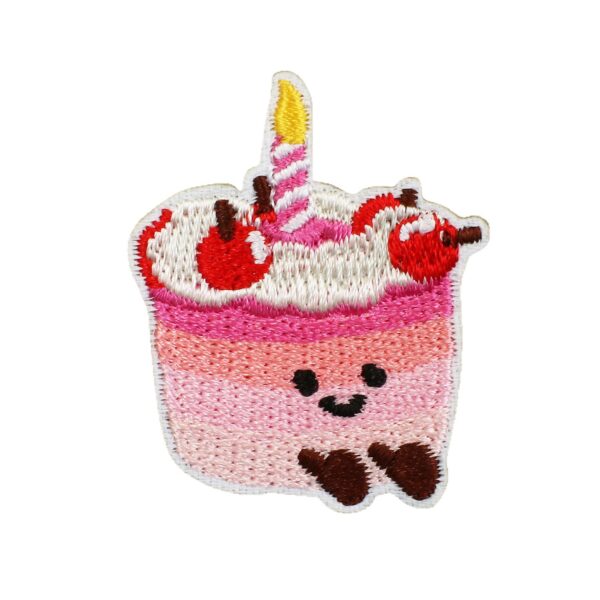Wholesale Decorative Food Embroidery Patch Doughnut Croissant Design Polyester Thread Resale Craft Supply Gift