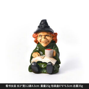 Dy2265e reading witch halloween ornament