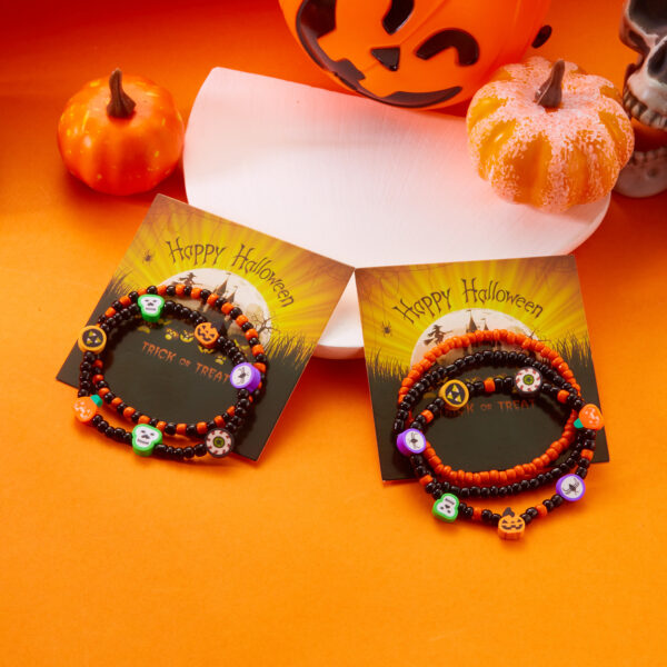 oly-18641c5377b08ec6efe804a505ef8984 Wholesale Halloween Grim Reaper Pumpkin Pendant Bracelet Zinc Alloy Jewelry Accessory