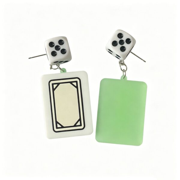 oly-189ac4328912a2f0d78fc9bd0bad2f4a Wholesale Mahjong Dice Acrylic Earrings Chinese Style Fashion Accessory for Boutique Resale