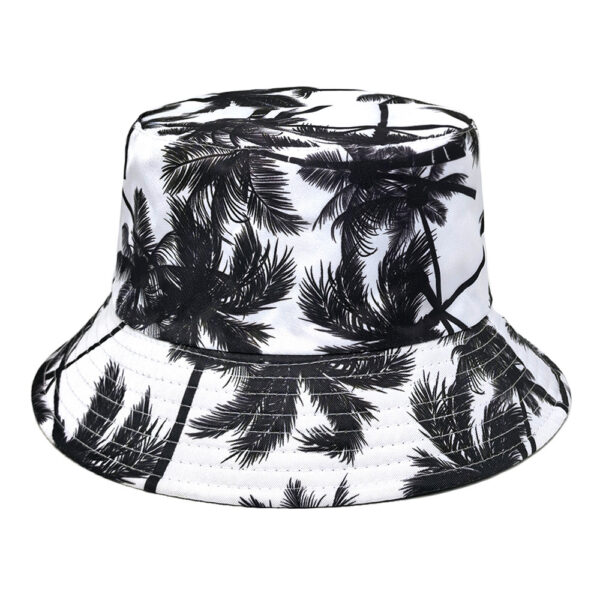 Wholesale Trendy Coconut Tree Print Bucket Hat Sun Protection Fashion Accessory for Resale