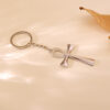 oly-18c054f4973663841543e98ee531fd8a Wholesale Silver Cross Keychain Pendant Ancient Egyptian Style Car Key Accessory Bag Charm