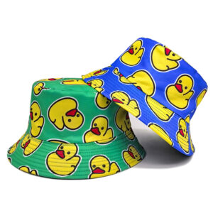 Wholesale Cartoon Duck Print Fisherman Hat Outdoor Sun Protection Fashion Accessory