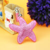 Wholesale Trendy Starfish Bag Charm Keychain Rhinestone Flannel Alloy Tassel Bell Boutique Resale Accessory