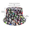 oly-18dc4ad49303d7f27059b8bd55ee8fbc Wholesale Colorful Mushroom Printed Fisherman Hat Retro Double Sided Sun Hat for Men Women Fashion Accessory for Party Boutique
