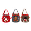 Wholesale Non-woven Christmas Gift Bags with Bells Cartoon Santa for Kids