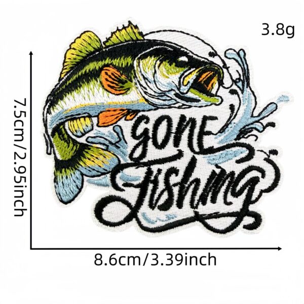 Wholesale Decorative Fishing Themed Embroidered Patches Set of 20 - Chic DIY Craft Accessory for Home Decor or Resale