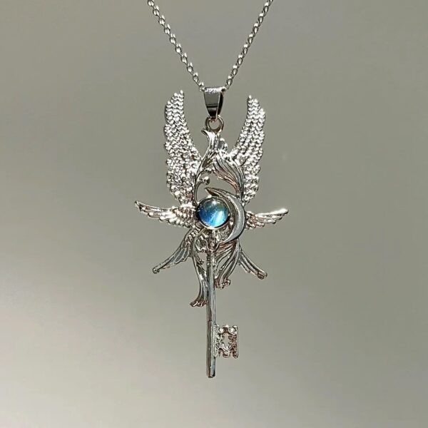 oly-1921133ef8167d6b232250711ec6d2a5 Wholesale Vintage Angel Wing Pendant Necklace Moonlight Gem Fashion Jewelry Accessory Boutique Resale