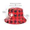 oly-192c9a9fe956921a53c9e03a74af22ec Wholesale Fashion Fisherman Hat with Santa Claus Plaid Unisex Sun Hat for Outdoor and Party Use