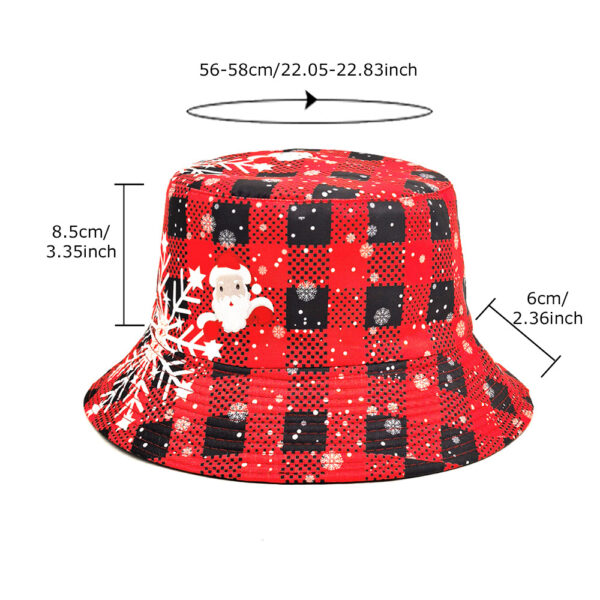 oly-192c9a9fe956921a53c9e03a74af22ec Wholesale Fashion Fisherman Hat with Santa Claus Plaid Unisex Sun Hat for Outdoor and Party Use