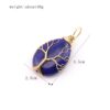 Wholesale Quartz Teardrop Tree of Life Pendant Necklace Fashion Jewelry Accessory
