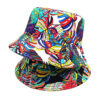 Wholesale Floral Double Sided Bucket Hat Sun Protection Casual Beach Hat