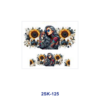 Wholesale 8pcs Sunflower Girl Mini Cup Keychain Sticker