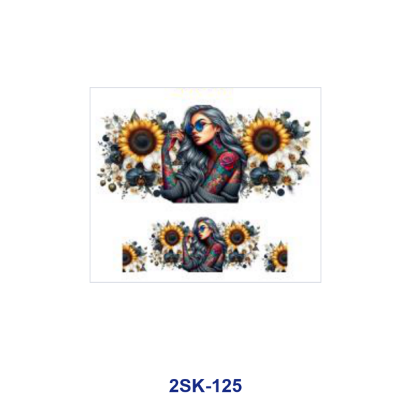 Wholesale 8pcs Sunflower Girl Mini Cup Keychain Sticker